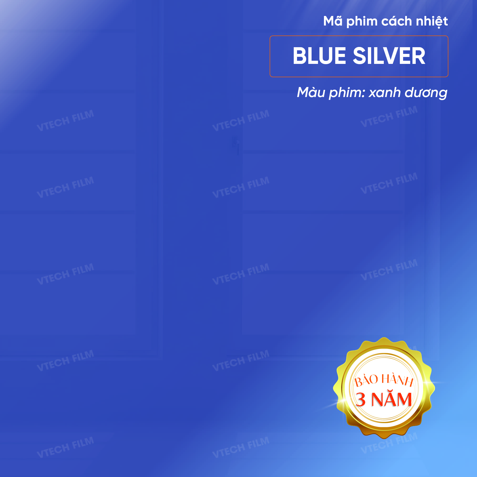 PHIM CÁCH NHIỆT NANO CERAMIC VTECHFILM BLUE SILVER - Image 2