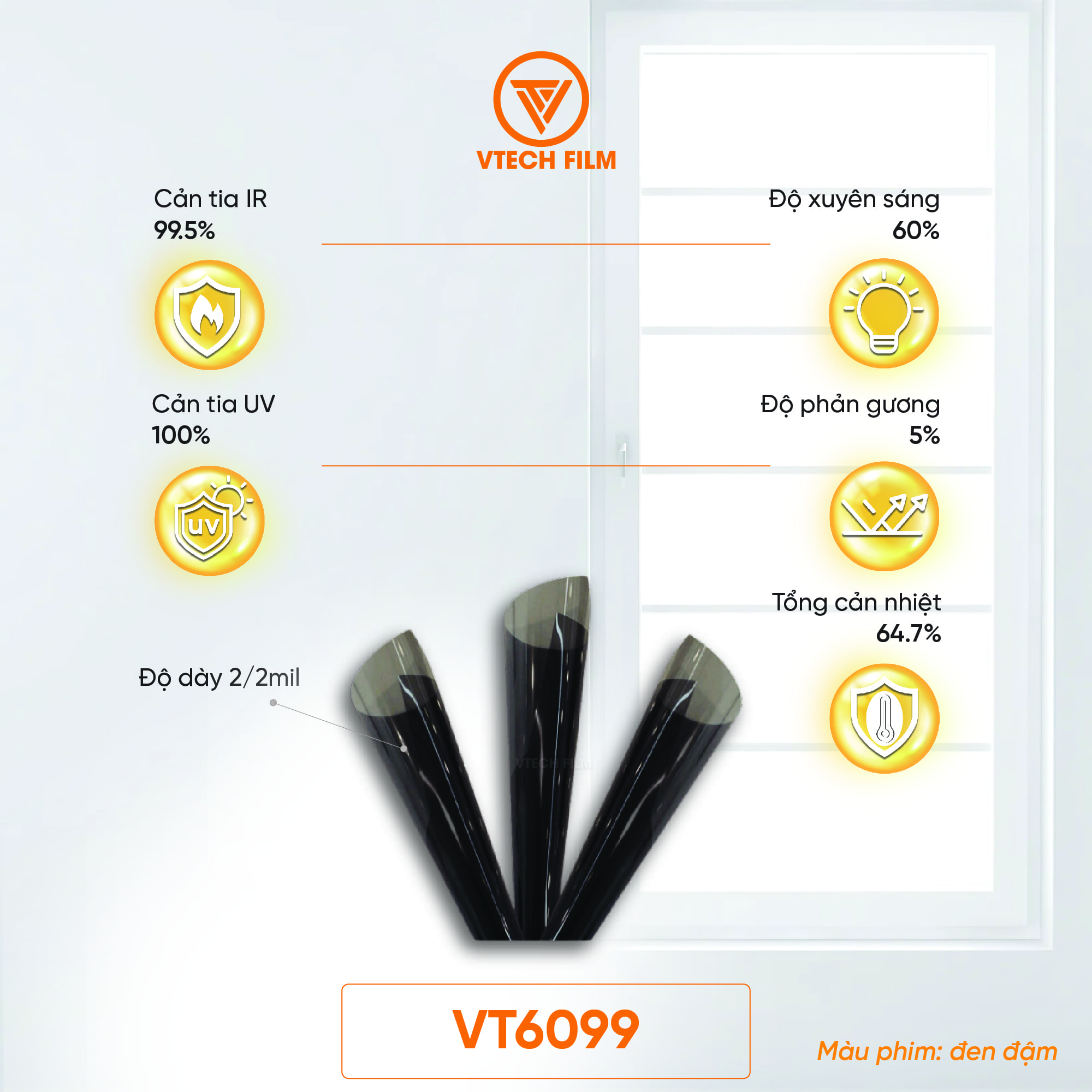 PHIM CÁCH NHIỆT NANO CERAMIC VTECH FILM VT6099