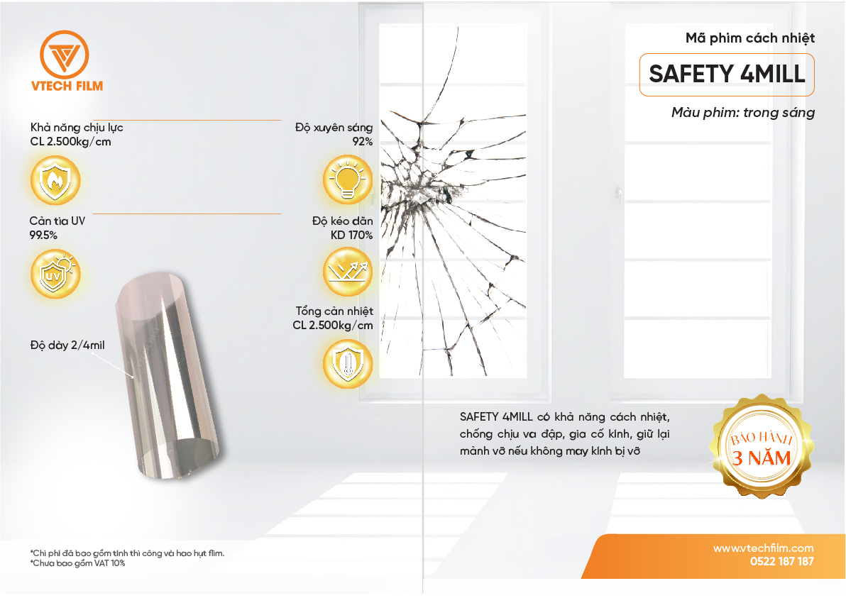 PHIM BẢO VỆ VTECHFILM SAFETY 4MILL - Image 5